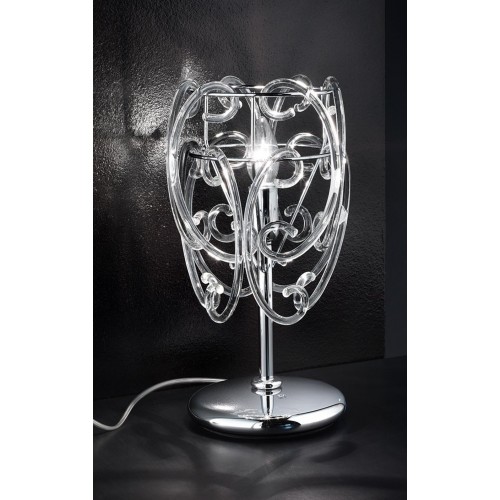 Classic transparent crystal bedside table lamp BELL-132