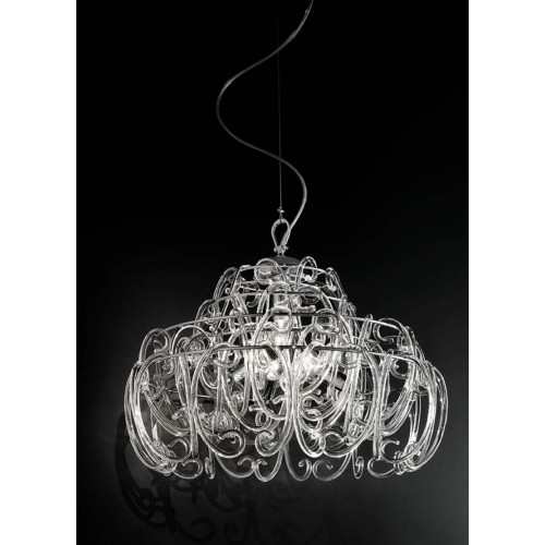 Classic transparent crystal pendant lamp BELL-133