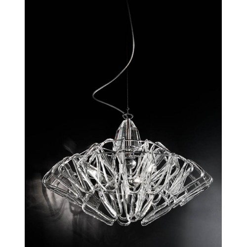 Classic pendant lamp in transparent crystal BELL-137