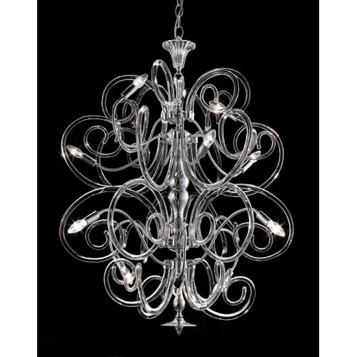 Classic pendant light in chromed crystal BELL-147