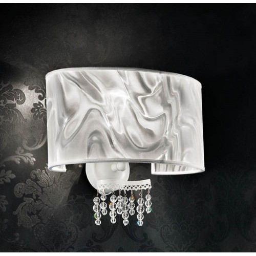 Classic white crystal wall light  BELL-154