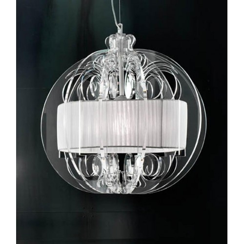 Classic white transparent acrylic pendant lamp BELL-156