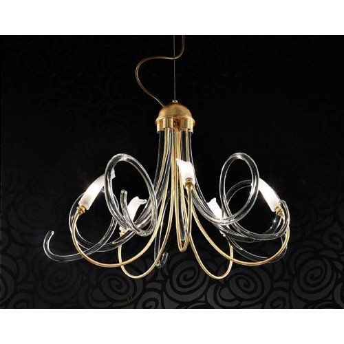 Classic pendant light in gold glass BELL-184