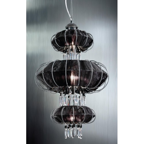 Classic black chrome pendant lamp BELL-193