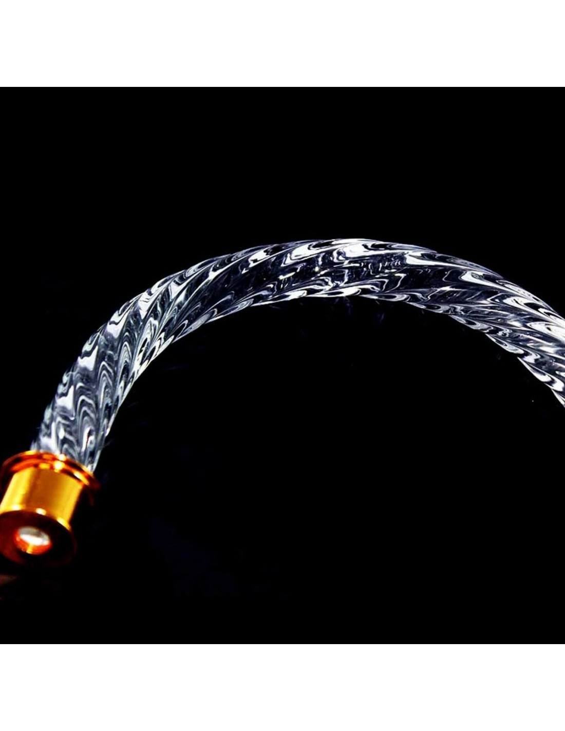 Braccio in cristallo torciglione 30 cm ricambio per lampadario