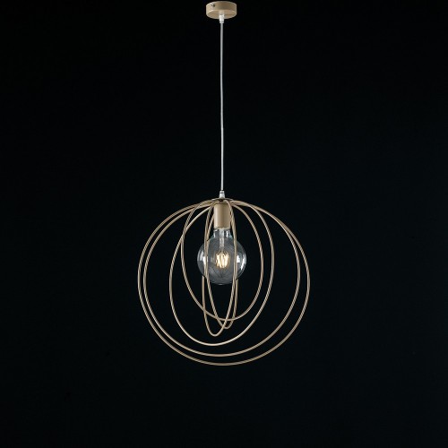 Modern shabby chic taupe pendant chandelier 1 light bon-221