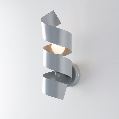 Lampada da parete applique moderno design grigio 1 luce bon-232