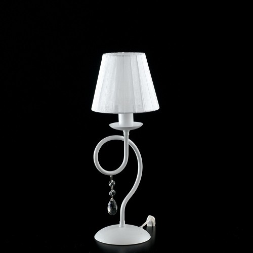 Modern shabby chic bedside table lamp in bon-236 crystal