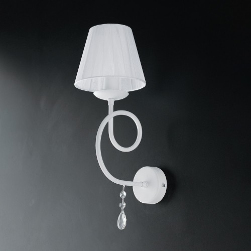 Modern shabby chic applique wall lamp in bon-237 crystal