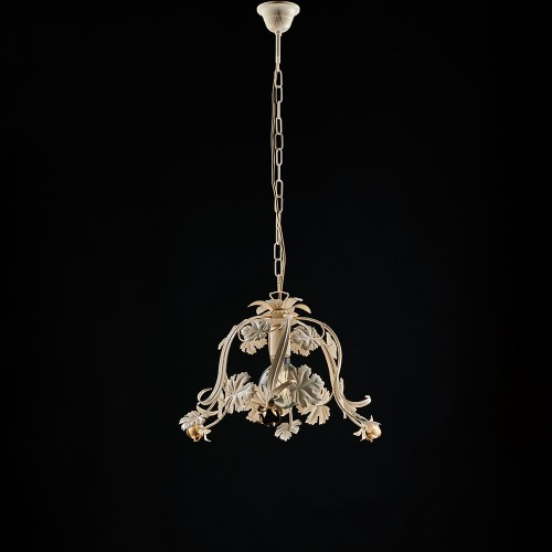 Classic suspension chandelier in wrought iron bon-254