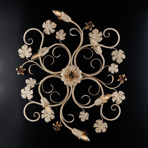 Classic ceiling lamp in wrought iron bon-255