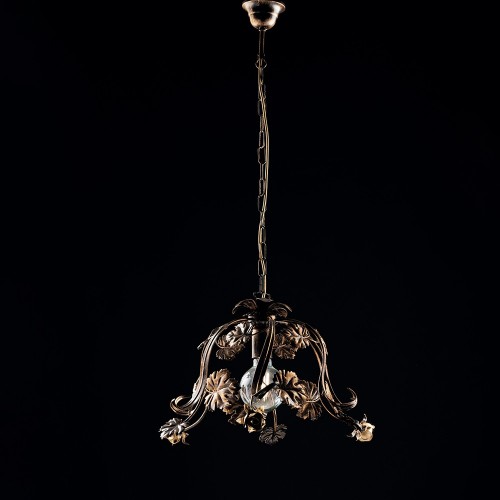 Classic suspension chandelier in wrought iron bon-260