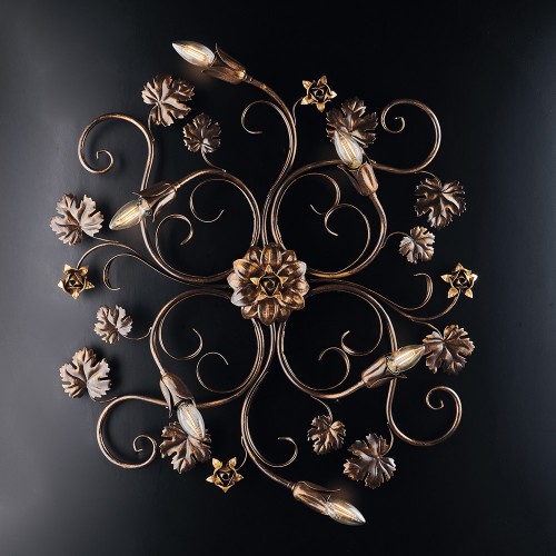 Classic ceiling lamp in wrought iron bon-261