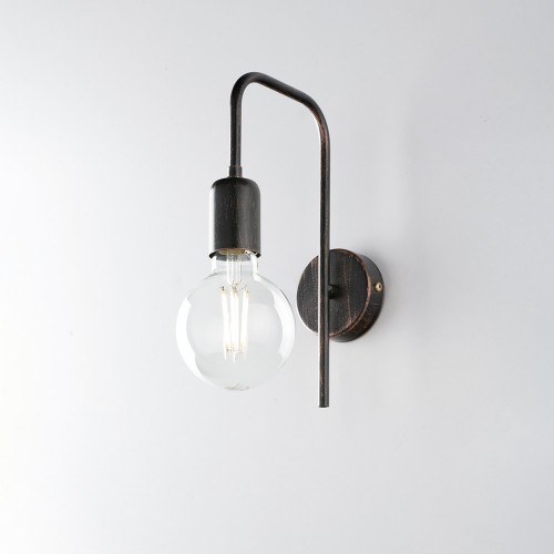 Vintage black and copper industrial wall light 1 light bon-285