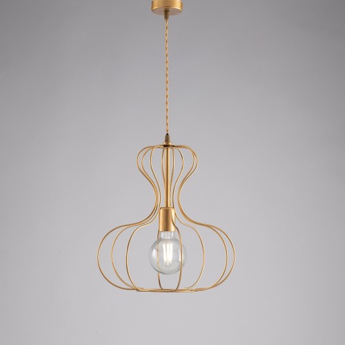 Vintage pendant light gold color 1 light bon-292