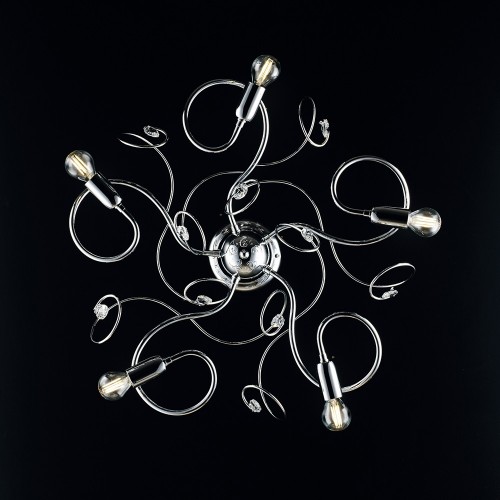 Modern design chrome ceiling light with bon-303 crystals