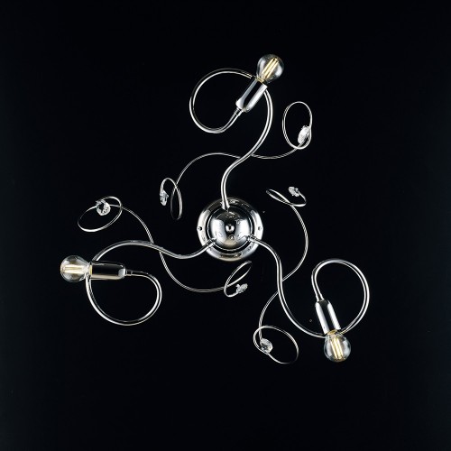 Modern design chrome ceiling light with bon-304 crystals