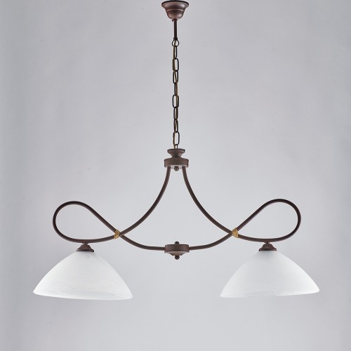 Rust wrought iron rocker kitchen chandelier bon-316