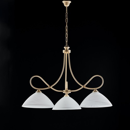 Barbell kitchen chandelier in wrought iron decape 'bon-323