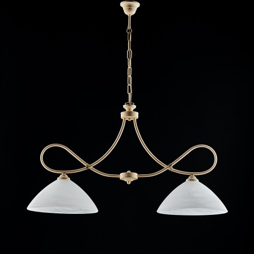 Rocker arm kitchen chandelier ivory decape ' bon-324