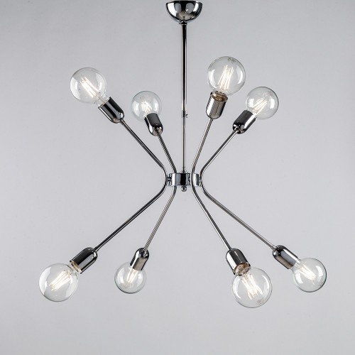 Modern design chrome chandelier with 8 ceiling lights bon-333