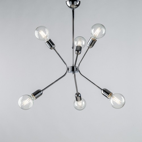 Modern design chrome chandelier 6 ceiling lights bon-334