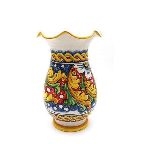 1pc Grande Vaso A Fiori In Ceramica Con Fiocco, Vaso Decorativo A Forma Di  Fiore Per Fiori Secchi, Vaso D'Arte Da Tavolo Per La Decorazione Autunnale  Della Casa, Decorazione Della Stanza 