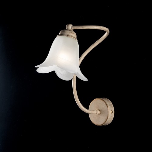 Wall light in wrought iron ivory and gold 1 light bon-370