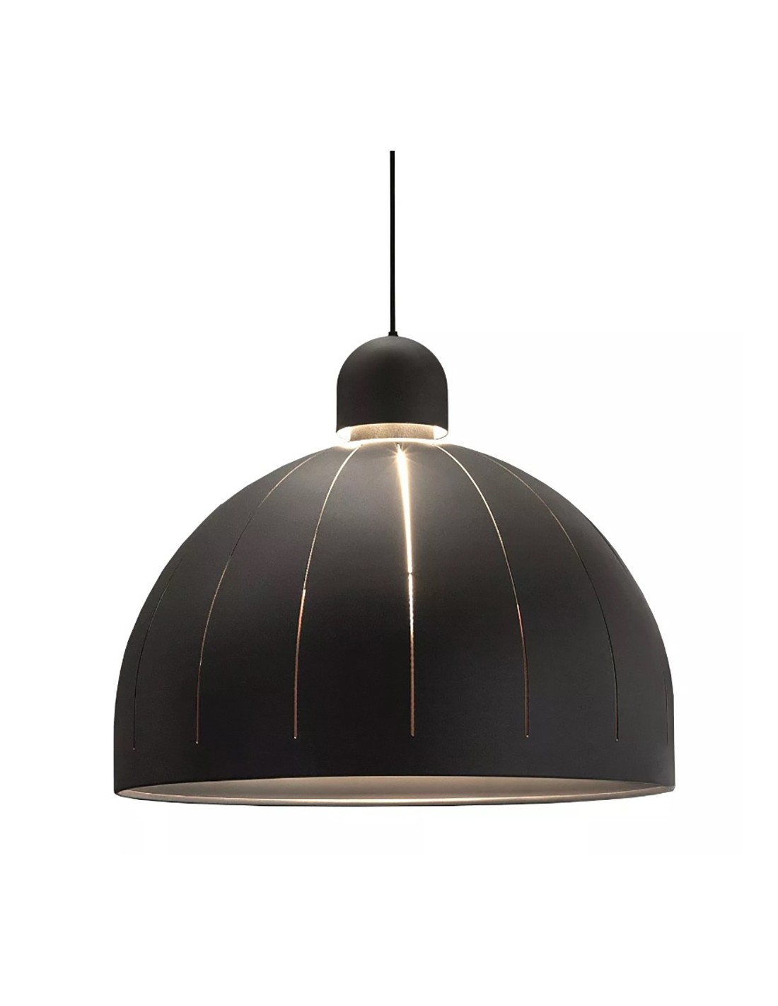 Lampadario a led sospensione design moderno nero opaco MS-021