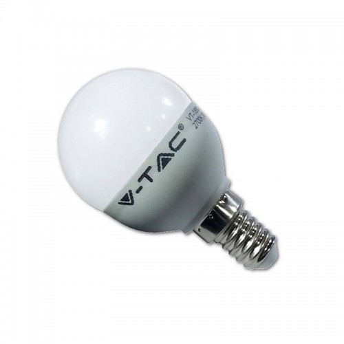 Lampadina a led miniglobo v-tac 4w e14 attacco piccolo luce calda 2700k