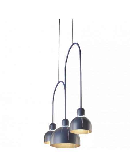 Lampadario a led sospensione design moderno cromo bon-388