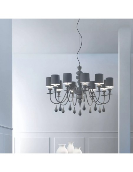 Lampadario a sospensione moderno design tortora 1 luce bon-228