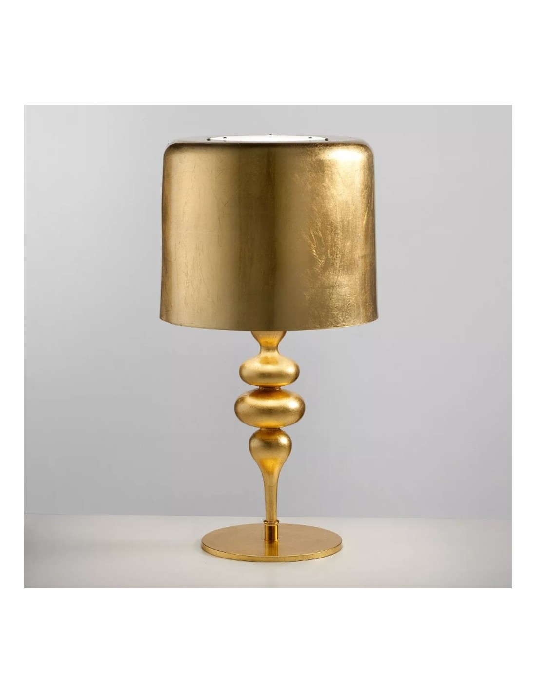 Lampada da comodino paralume foglia oro per camera da letto - 4992