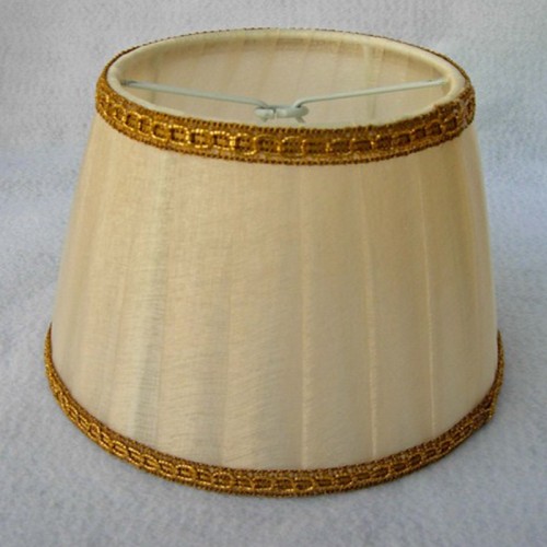 Spring lampshade in ivory plisse ivory 14 cm for chandeliers