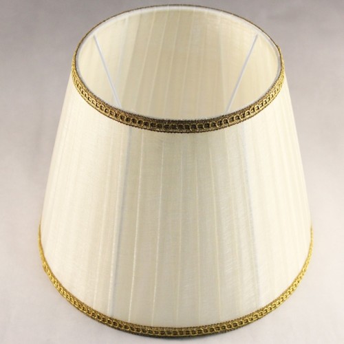 Lampshade in ivory plissé organza 25 cm for lamps and lamps