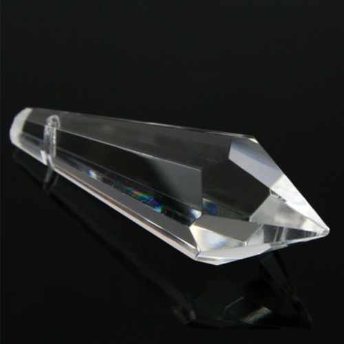 2 pieces prism in crystal with hanging hole for chandelier