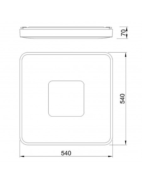 Modern design white square LED ceiling light MN-440