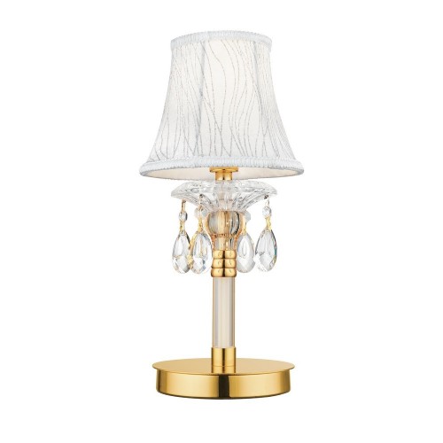 Glass and crystal table lamp with F-184