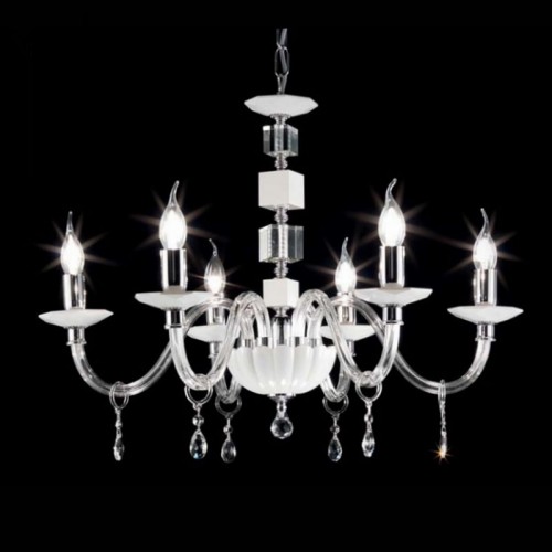 Modern chandelier in milk white crystal  CIC-85