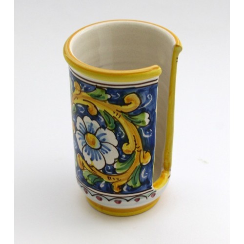 Small cup holder in baroque Sicilian ceramic Art 18