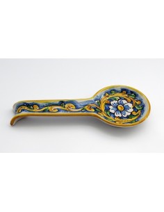 Ceramic Spoon Rest Hand-decorated with Baroque Art 25