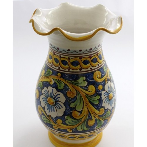 Vaso grande in ceramica decorato a mano barocco Art 16