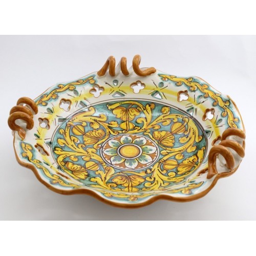 Large centerpiece in hand-decorated ceramic Gianluca art 6