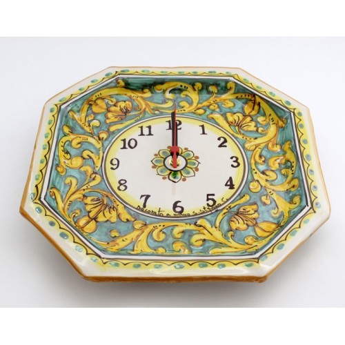 Gianluca art 24 hand decorated ceramic kitchen clock