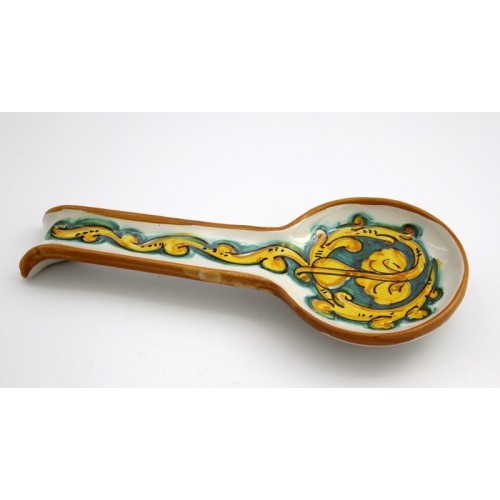 Ceramic Spoon rest decorated by hand Gianluca art 25