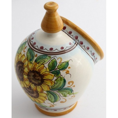 Saliera in ceramica decorata a mano Girasole art 15