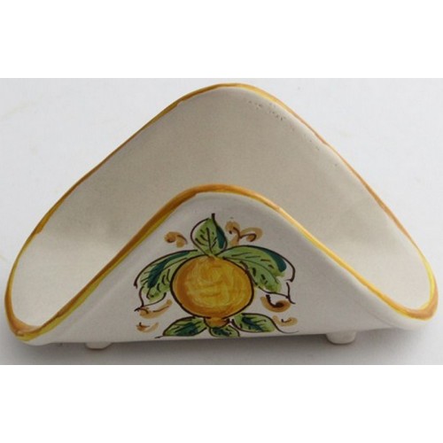 Napkin ring in hand-decorated ceramic Limoni Art 10