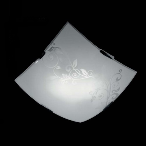 Modern ceiling lamp in serigraphed glass CIC-79