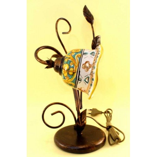 Table lamp 1 light in wrought iron with ceramic Martina-DX