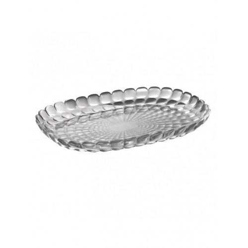 Large gray Guzzini tray, tiffany collection